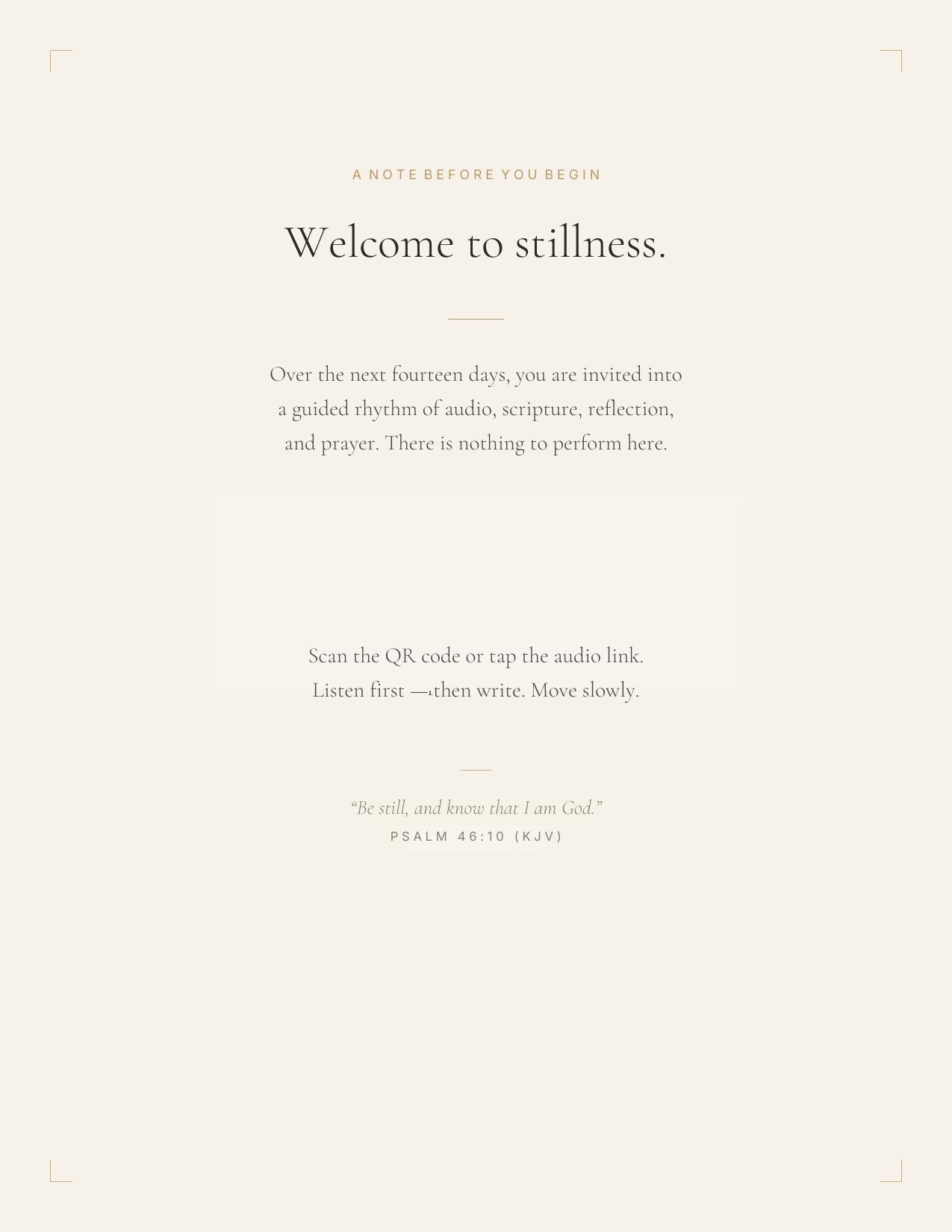 A Note Before You Begin